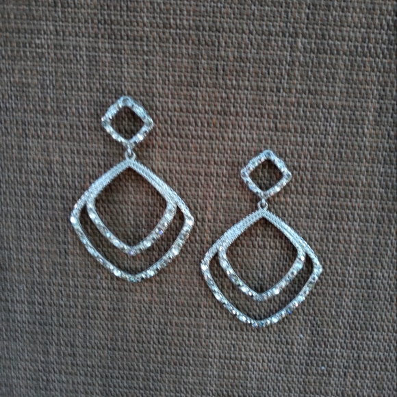 Big 💎🖤 Rhinestone🕸 Earrings - Picture 1 of 5